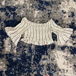 Free People off shoulder crop top.